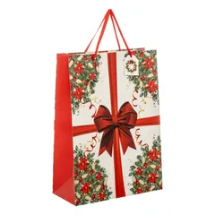 Atmosphera Christmas Present Print Large Gift Bag (1 Pc, 33.1 x 46 cm)