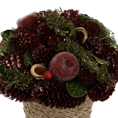 Atmosphera Christmas Apple Arrangement in Pot Decor (1 Pc, 19 cm)