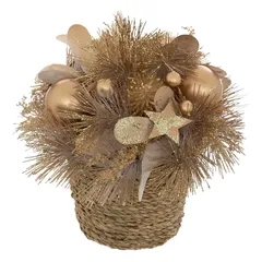 Atmosphera Christmas Floral Arrangement in Pot Decor (1 Pc, 19 cm)
