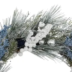 Atmosphera Blue and White Christmas Plastic Wreath (50 cm)