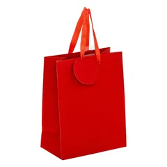 Atmosphera Glitter Small Gift Bag (Red, 18 x 23 cm)