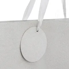 Atmosphera Glitter Small Gift Bag (Silver, 18 x 23 cm)