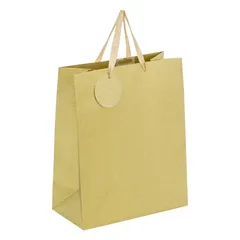 Atmosphera Glitter Medium Gift Bag (Gold, 26 x 33 cm)