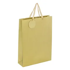 Atmosphera Glitter Large Gift Bag (Gold, 33 x 45.5 cm)