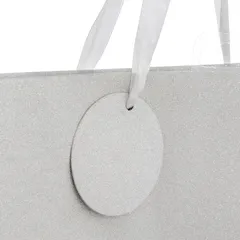 Atmosphera Glitter Large Gift Bag (Silver, 33 x 45.5 cm)