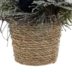 Atmosphera Christmas Blue Floral Arrangement in Pot (1 Pc, 23 x 23 cm)