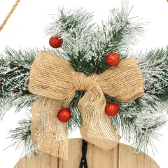 Atmosphera Wooden Sled with Ornaments Hanging Decoration (1 Pc, 50 cm)