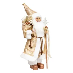 Atmosphera Gold Santa Claus Figure Decor (1 Pc, 45 cm)