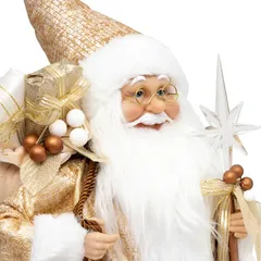 Atmosphera Gold Santa Claus Figure Decor (1 Pc, 45 cm)