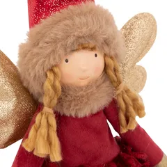 Atmosphera Battery-Operated LED Sitting Fairy Decor (Red, 1 Pc, 48 cm)