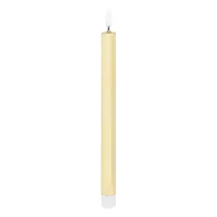 Atmosphera Battery-Operated LED Taper Candle Set (2 Pc, Gold, 28 cm)