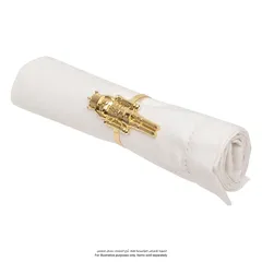 Atmosphera Nutcracker Napkin Ring Set (2 Pc, Gold)