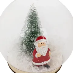 Atmosphera Santa Claus Snow Globe Candle Holder (1 Pc, 10 x 15 cm)