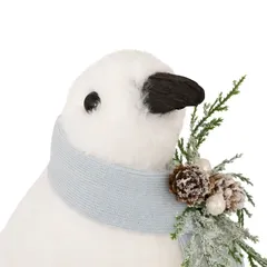 Atmosphera Penguin with Blue Scarf Figure Decor (1 Pc, 20.5 x 40 cm)