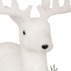 Atmosphera Reindeer with Blue Scarf Figure Decor (1 Pc, 62 x 49 cm)