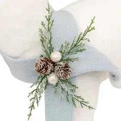 Atmosphera Reindeer with Blue Scarf Figure Decor (1 Pc, 62 x 49 cm)