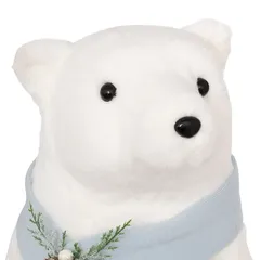 Atmosphera Bear with Blue Scarf Figure Decor (1 Pc, 62 x 100 cm)