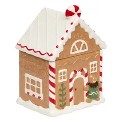 Atmosphera Ceramic Gingerbread House Cookie Jar (1 Pc, 14 x 17 x 25 cm)