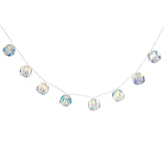 Feeric Battery-Operated LED Iridescent Ball Garland (1 Pc, 165 cm, Warm White)