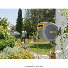 Hozelock Wall Mounted Automatic Hose Reel (30 m)