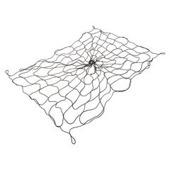 شبكة عنكبوتية لتثبيت الحمولة (121.9 × 152.4 سم، أسود)