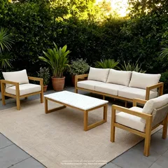 Dolce Acacia Wood 3-Seater Outdoor Sofa (63 x 73 x 194 cm)