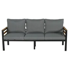 Adora 5-Seater Steel Outdoor Sofa Set W/Wood Top (65 x 55 x 81 cm, 4 Pc.)