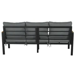 Adora 5-Seater Steel Outdoor Sofa Set W/Wood Top (65 x 55 x 81 cm, 4 Pc.)