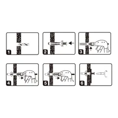 Diall Steel Hollow Wall Anchor Pack (Dia. 0.8 x L. 4.6 cm, 50 Pc.)