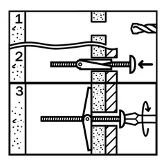 Diall Carbon Steel Spring Toggle Pack (Dia. 1.2 x L. 5 cm, 4 Pc.)