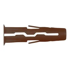 Diall Uno Polypropylene & Steel C Hook W/Wall Plug Pack (Brown, Dia. 0.7 x L. 3 cm, 2 Pc.)