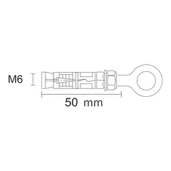 Diall Steel Shield Anchor Pack (Dia. 1.1 x L. 7.6 cm, 2 Pc.)