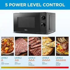 Midea Solo Microwave Oven, MWO-MM7P012MZ-BK (20 L, 700 W)