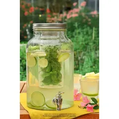 SG Fuzy Glass Beverage Dispenser (17.5 x 17.5 x 31 cm, 6 L)