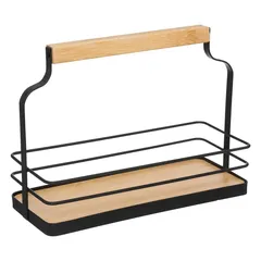 5Five Metal Spice Rack With Jars (10 Pc, Black)