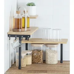 5Five Kitchen Shelf Corner (3 Tier, Beige)