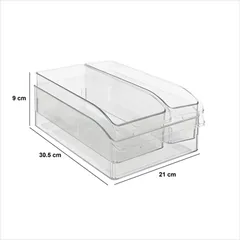 5Five PET Smart Fridge Organizer Set (3 Pc, 21 x 30.5 x 9 cm)