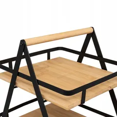 5Five Ordera 2-Level Kitchen Metal Shelf (30 x 22.5 x 29 cm, Beige & Black)