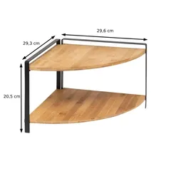 5Five Ordera 2-Level Kitchen Corner Shelf (29 x 29.3 x 20.5 cm, Beige & Black)