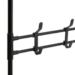 5Five Coat Rack with 8 Hooks and 5 Shelves (60 x 25.5 x 170 cm, Black)