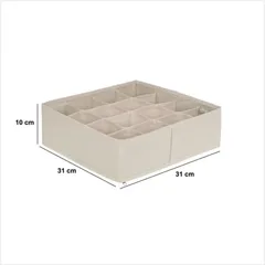 5Five Laundry Draw Organiser 16 Compartments (Beige)