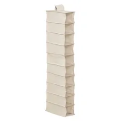 5Five Hanging Cloth Shoe Rack (10 Pair, Beige)