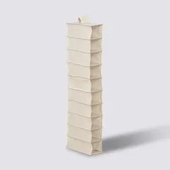 5Five Hanging Cloth Shoe Rack (10 Pair, Beige)