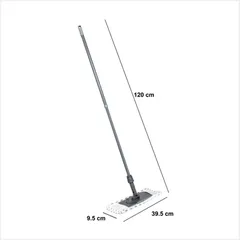 5Five Telescopic Flat Mop with Magnet (Grey)
