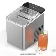 Nutricook Stainless Steel Icy Bullet Ice Maker W/Touch Screen, NC-ICY510S