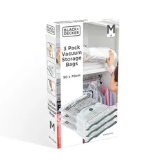 Black+Decker Vacuum Storage Bag Pack (50 x 70 cm, Medium, 3 Pc.)