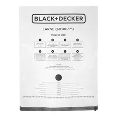Black+Decker Vacuum Storage Bag Pack (60 x 80 cm, Large, 3 Pc.)