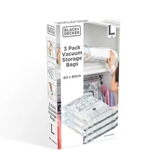 Black+Decker Vacuum Storage Bag Pack (60 x 80 cm, Large, 3 Pc.)
