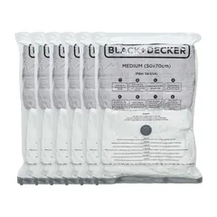 Black+Decker Vacuum Storage Bag Pack (50 x 70 cm, Medium, 6 Pc.)