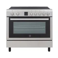 Hoover Freestanding 5 Cooking Zone Fully Electric Ceramic Cooker W/ Multifunction Oven & Grill, HVC-V95E-S (60 x 95 x 90 cm, 112 L)
